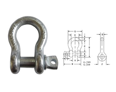 Shackle-G209 GRILLO DI ANCORAGGIO CON PERNO A VITE USA