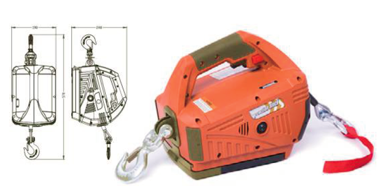 Verricello elettrico alimentato a batteria SLQ-B